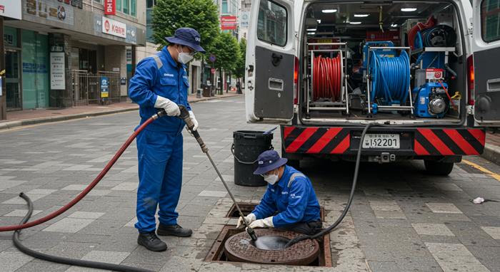 안산 하수구 고압세척 고민 끝 최고의 기술로 해결해 드립니다.