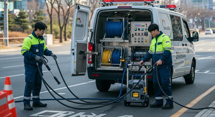 배관 기름때 100% 제거! 양주시 고압세척