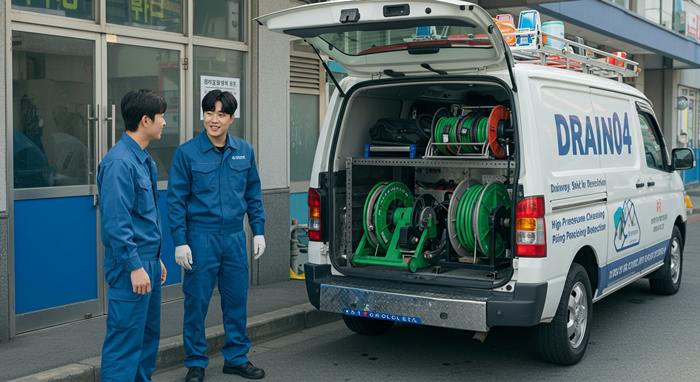 빌딩 상가 배관 청소, 동작구 고압세척