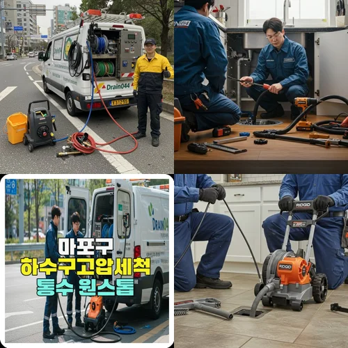 마포구 하수구고압세척 통수 원스톱