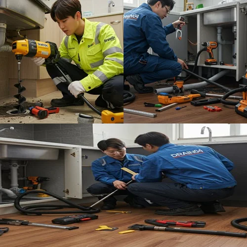 광주시 고압세척 막힌 속까지