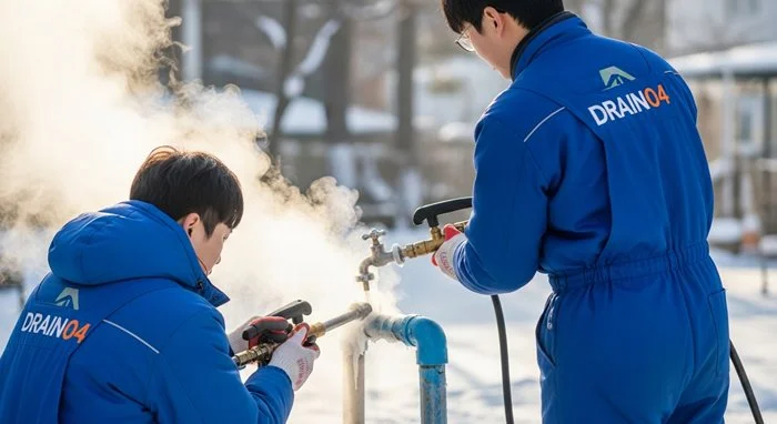 구로구 수도 배관 하수구 얼었을때 꽁꽁 언 수도관 완벽 해빙