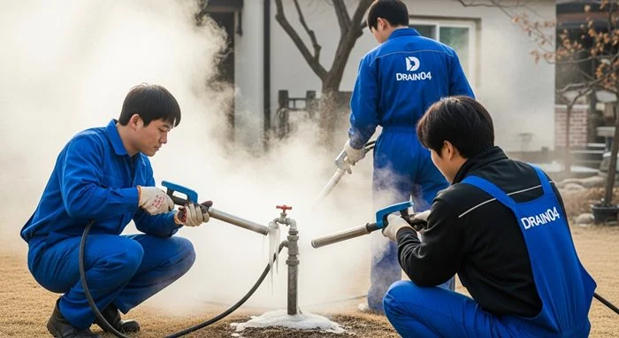 시흥시 수도 배관 하수구 얼었을때 수도 동파 신속하게 녹여