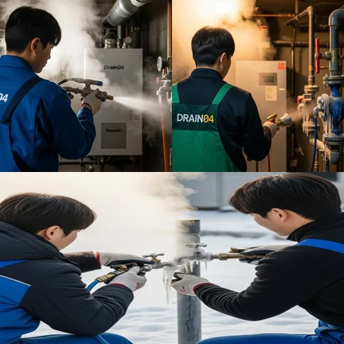 용인 수도 배관 하수구 얼었을때 수도 동파 신속하게 녹여