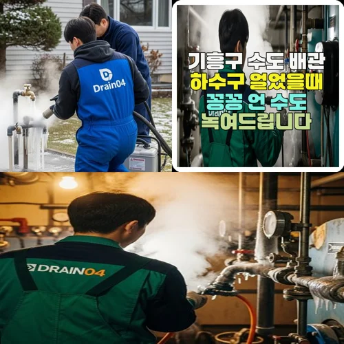 기흥구 수도 배관 하수구 얼었을때 꽁꽁 언 수도 녹여드립니다