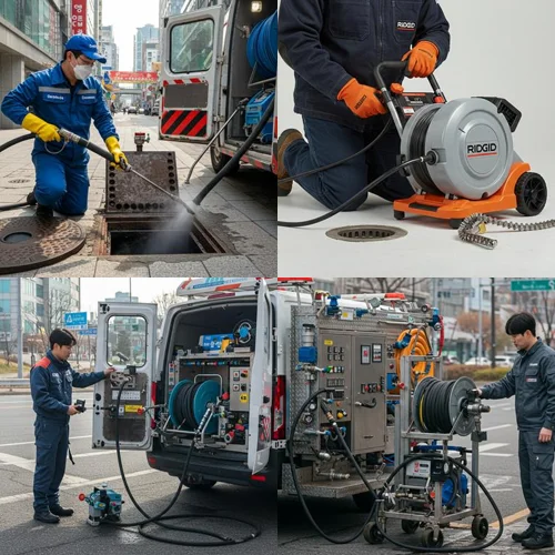 식당 기름때 완벽 제거 수원 하수구고압세척