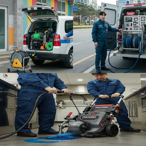 배관 기름때 00% 제거 인천 서구 고압세척