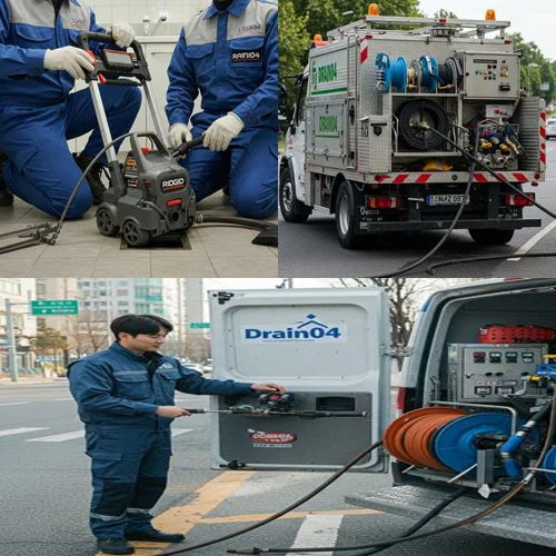 평택 고압세척 상가 건물 횡주관 청소... 묵은 때가 싹