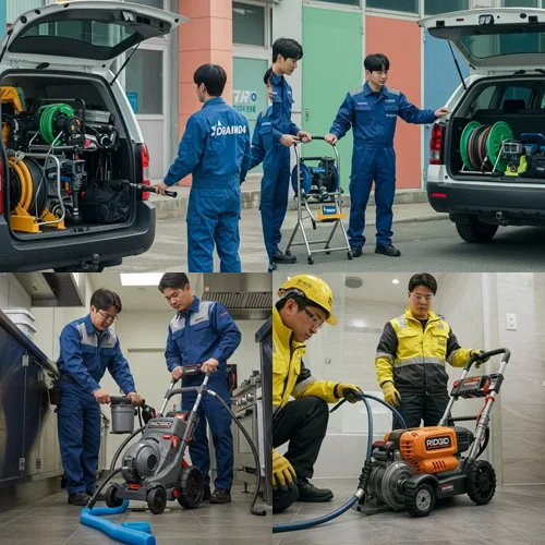 김포시 고압세척 공장 횡주관 청소... 속이 다 후련