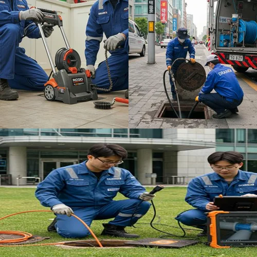 하남시 하수구고압세척, 미사/위례 상가 기름때!