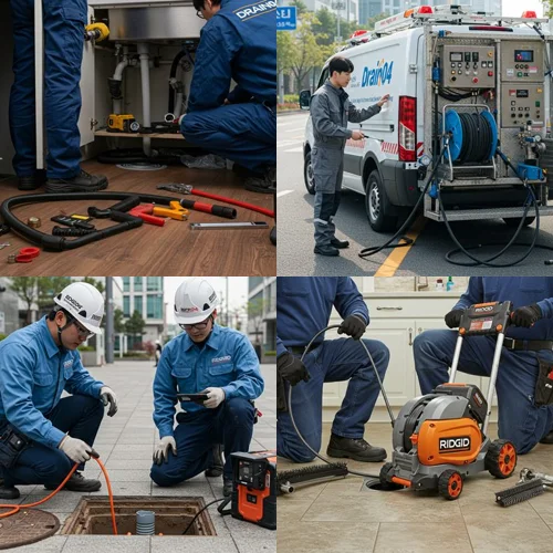 오산시 고압세척 누읍동 공장... 폐수 배관 청소