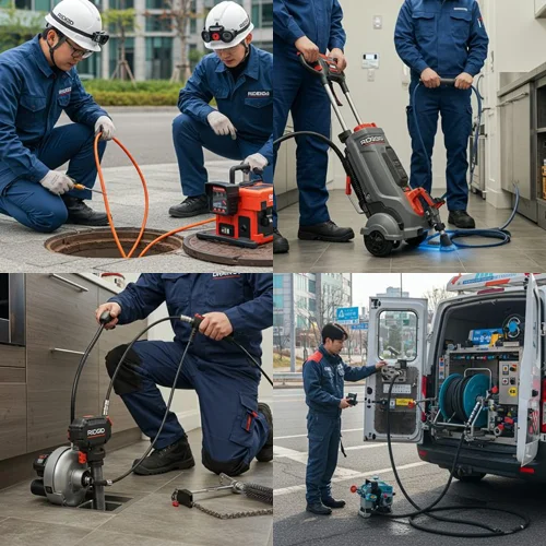 오산시 고압세척 누읍동 공장... 폐수 배관 청소