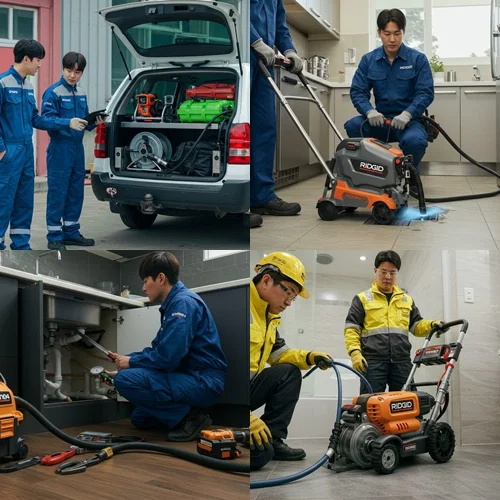 부천 하수구고압세척 중동 상가 배관 막힘