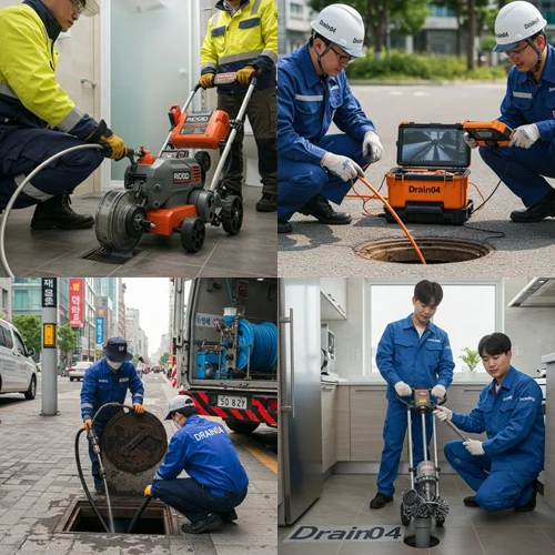 화성시 고압세척 동탄 상가 하수구 막힘