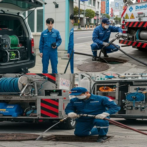 화성시 고압세척 동탄 상가 하수구 막힘