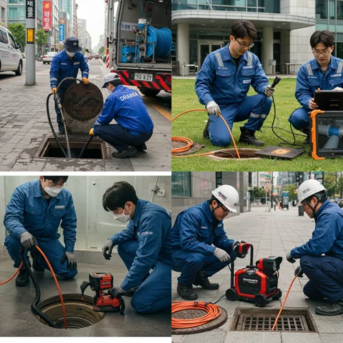 과천 고압세척 정부청사 인근 상가 하수구