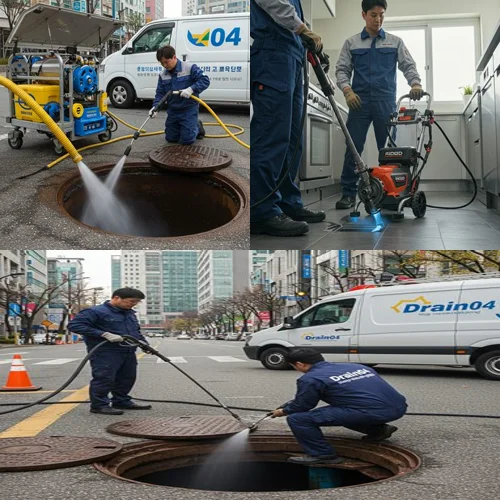 오산 하수구고압세척 아파트 횡주관 청소