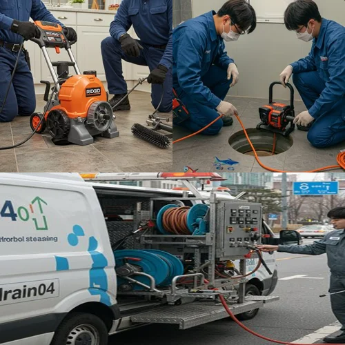 성남시 하수구고압세척 모란시장 하수구 막힘