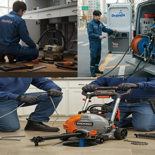 수지구 하수구고압세척 용인 수지 아파트 횡주관