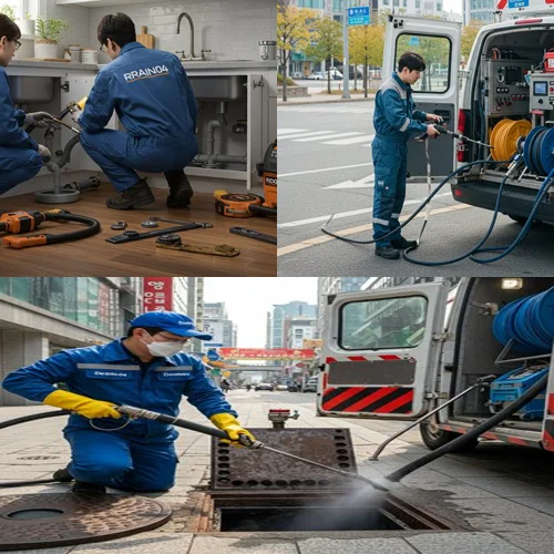 과천 하수구고압세척 과천 주공 아파트 횡주관