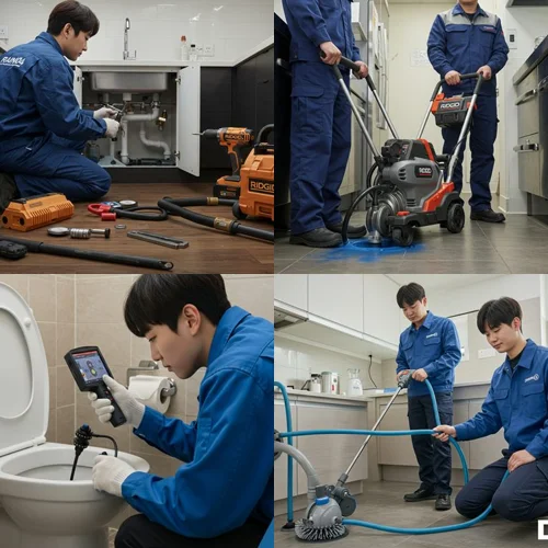 과천 하수구고압세척 과천 주공 아파트 횡주관