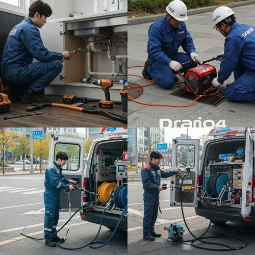 강남 하수구고압세척 기름 슬러지 제거 전문