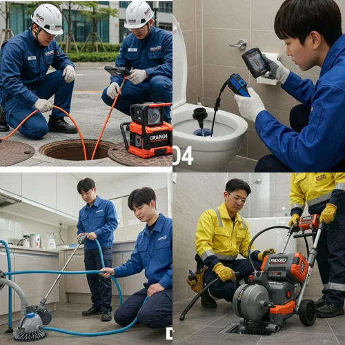의왕 하수구고압세척 백운호수 식당가 하수구