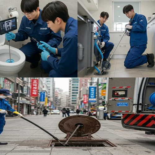 구리시 고압세척 상가 하수구 막힘 뚫음