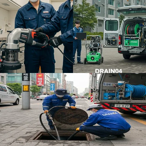 강서 고압세척 빌라 주차장 하수관 청소