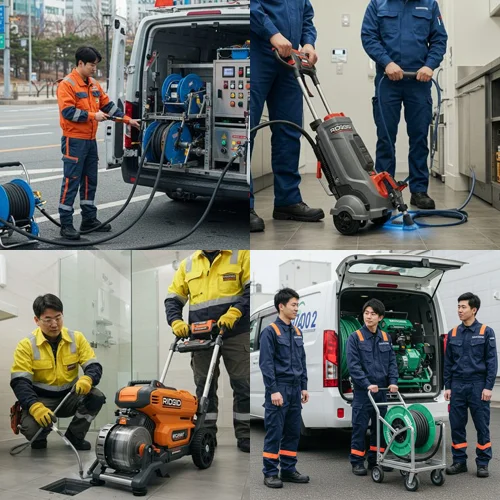 원미구 고압세척 아파트 저층 세대 역류 해결