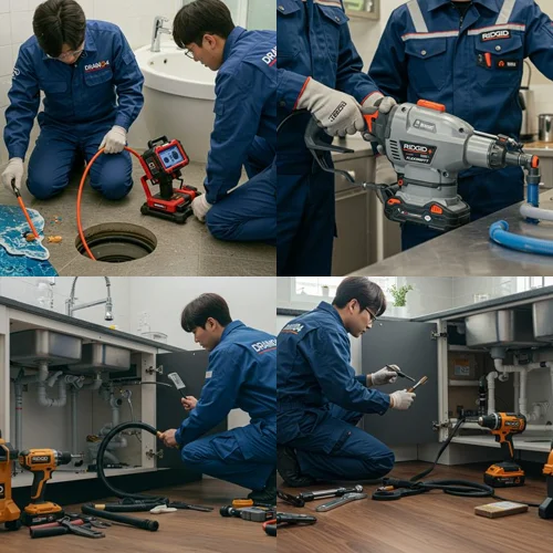 부천시 고압세척 부천역 인근 식당 하수구