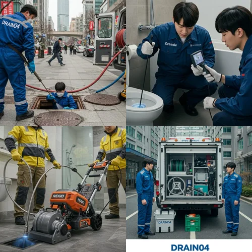 의왕시 고압세척 내손동 재개발 구역 하수구