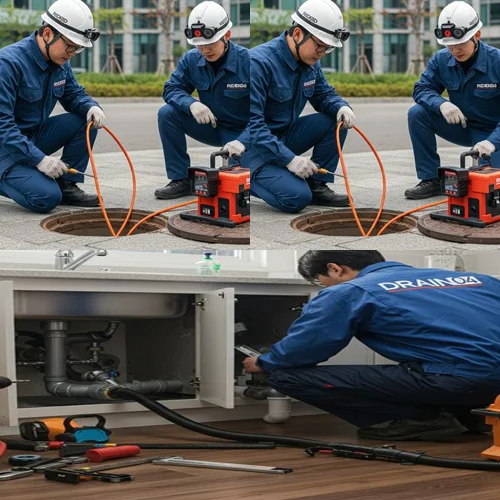 남동구 하수구고압세척 소래포구 어시장 하수구
