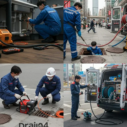 종로 하수구고압세척 광장시장 하수구 막힘