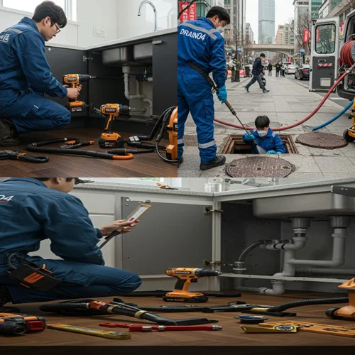 성북구 고압세척 길음뉴타운 아파트 횡주관