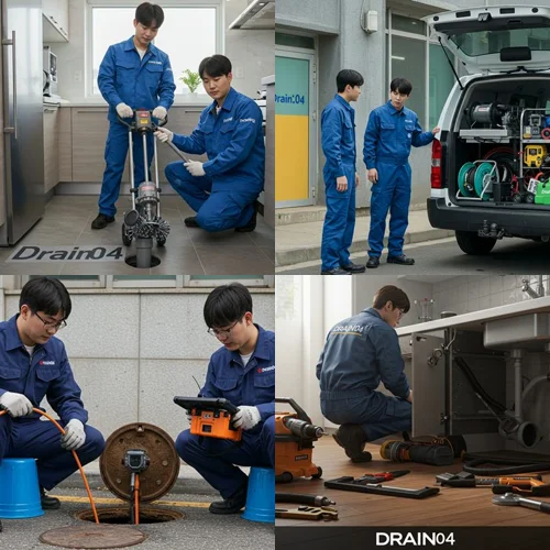 송파 하수구고압세척 방이동 먹자골목 하수구