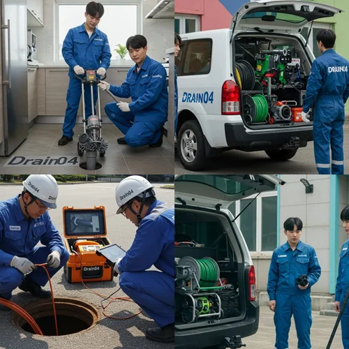 송파 하수구고압세척 방이동 먹자골목 하수구