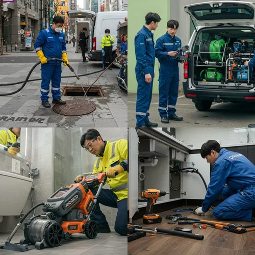 안양시 고압세척 평촌 학원가 상가 배관