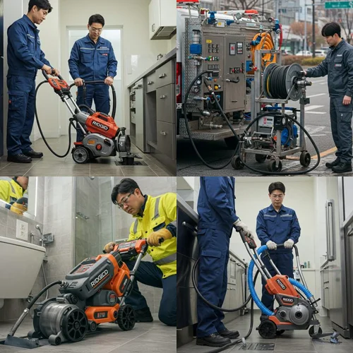 파주 고압세척 운정신도시 상가 하수구