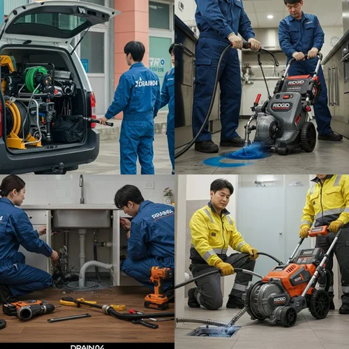 파주 고압세척 운정신도시 상가 하수구