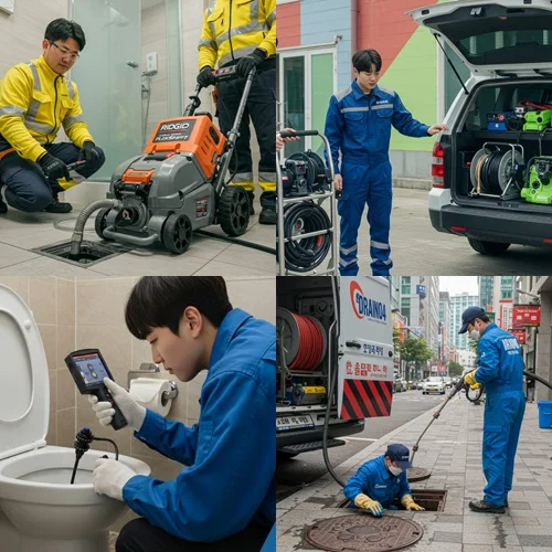 시흥시 고압세척 정왕동 식당가 하수구