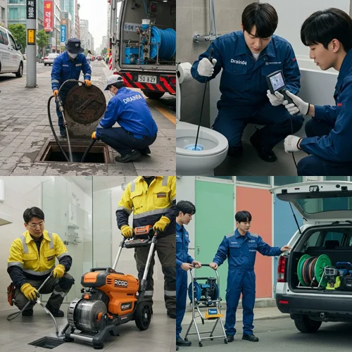 오산시 하수구고압세척 세교지구 아파트 횡주관