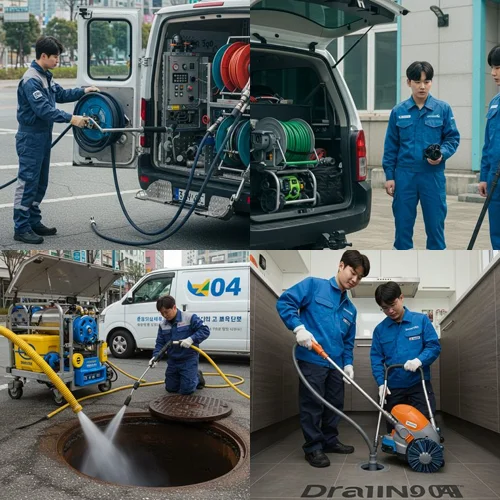 오산시 하수구고압세척 세교지구 아파트 횡주관