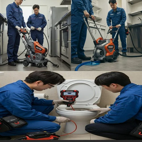 안산시 하수구고압세척 반월공단 공장 배관