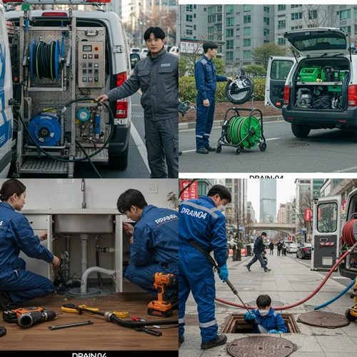 인천 고압세척 인천항 물류센터 배관
