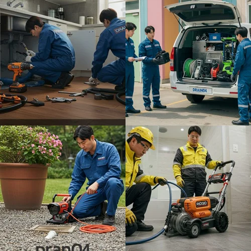 인천 고압세척 인천항 물류센터 배관